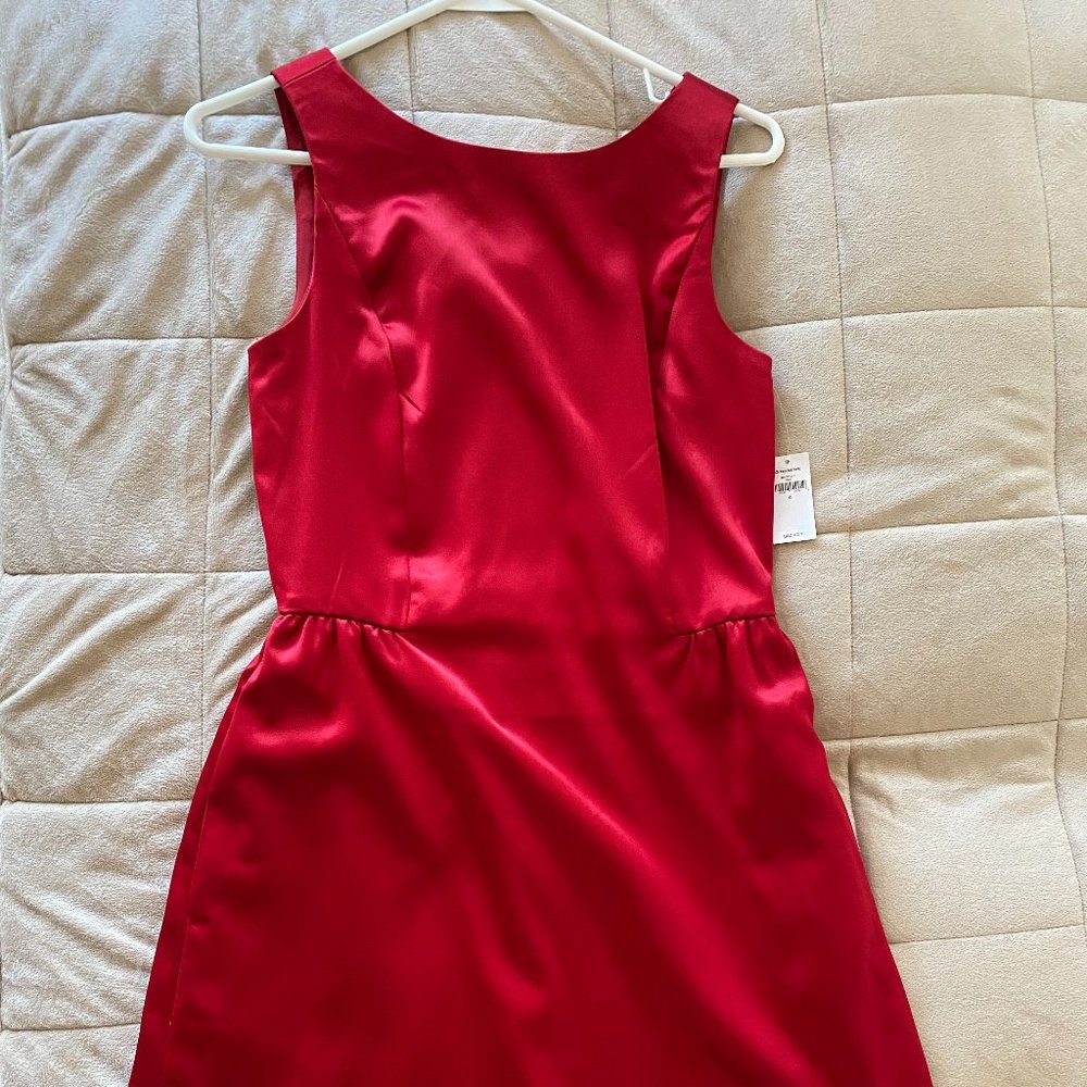 Gap Red Satin Fit and Flare Mini Dress